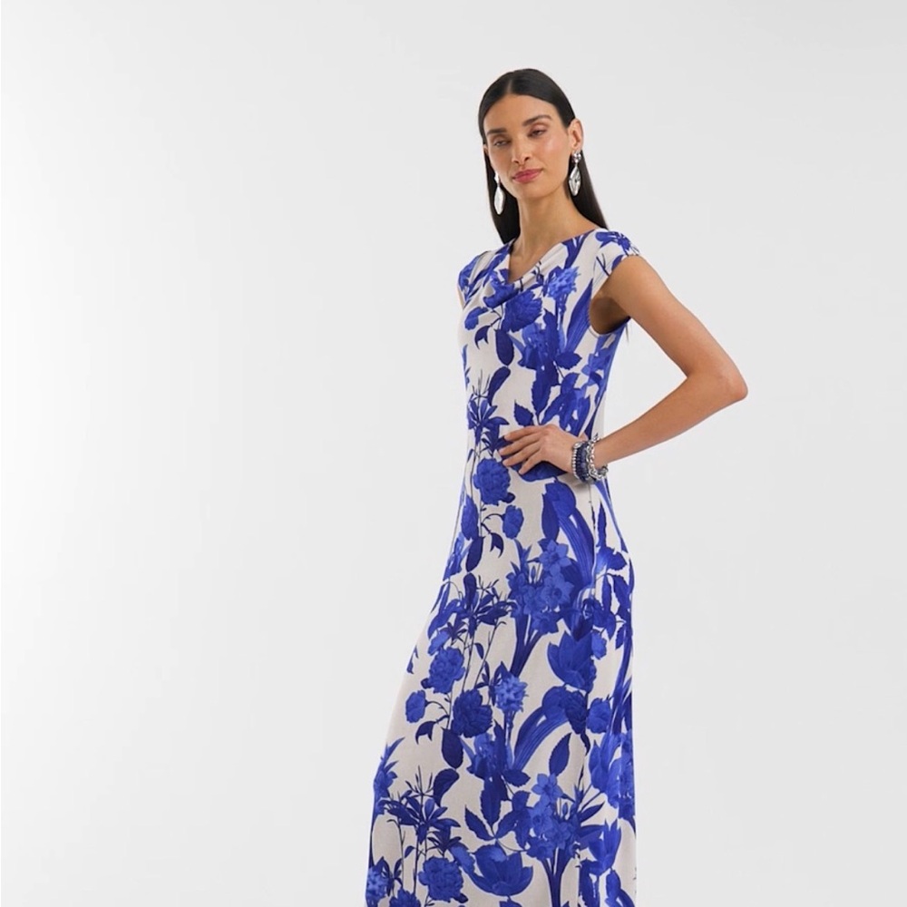 Sold Out Chicos Travelers Cowl Neck Maxi Dress Size 2